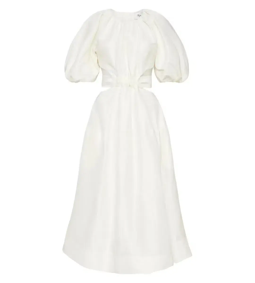 Aje Mimosa Cutout Midi Dress In Ivory - Size 8 for rent on The Volte - main image