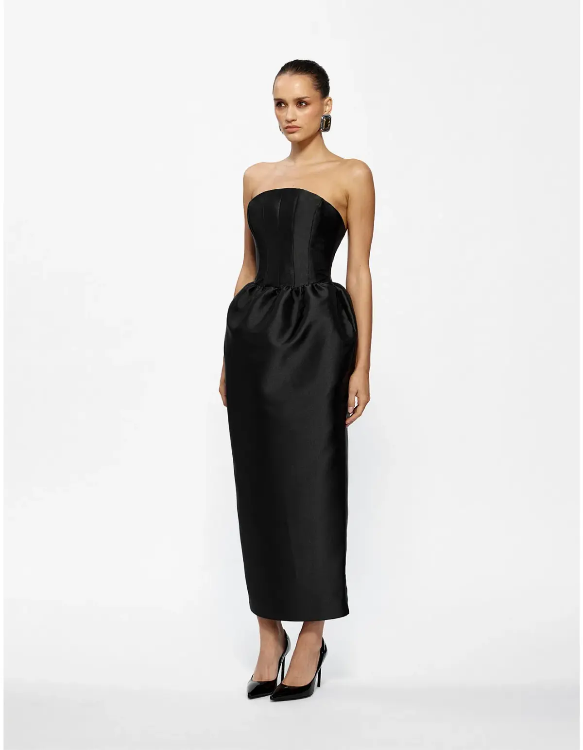 Effie Kats: Lilia Curved Strapless Maxi Dress - Image 2