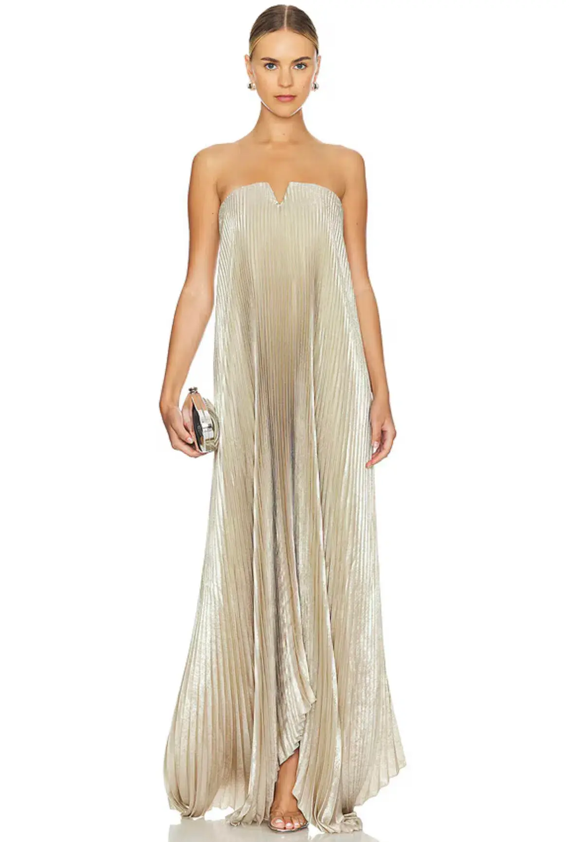 L’IDEE Black Tie Gown- Gold Shimmer Size 10  - Image 3