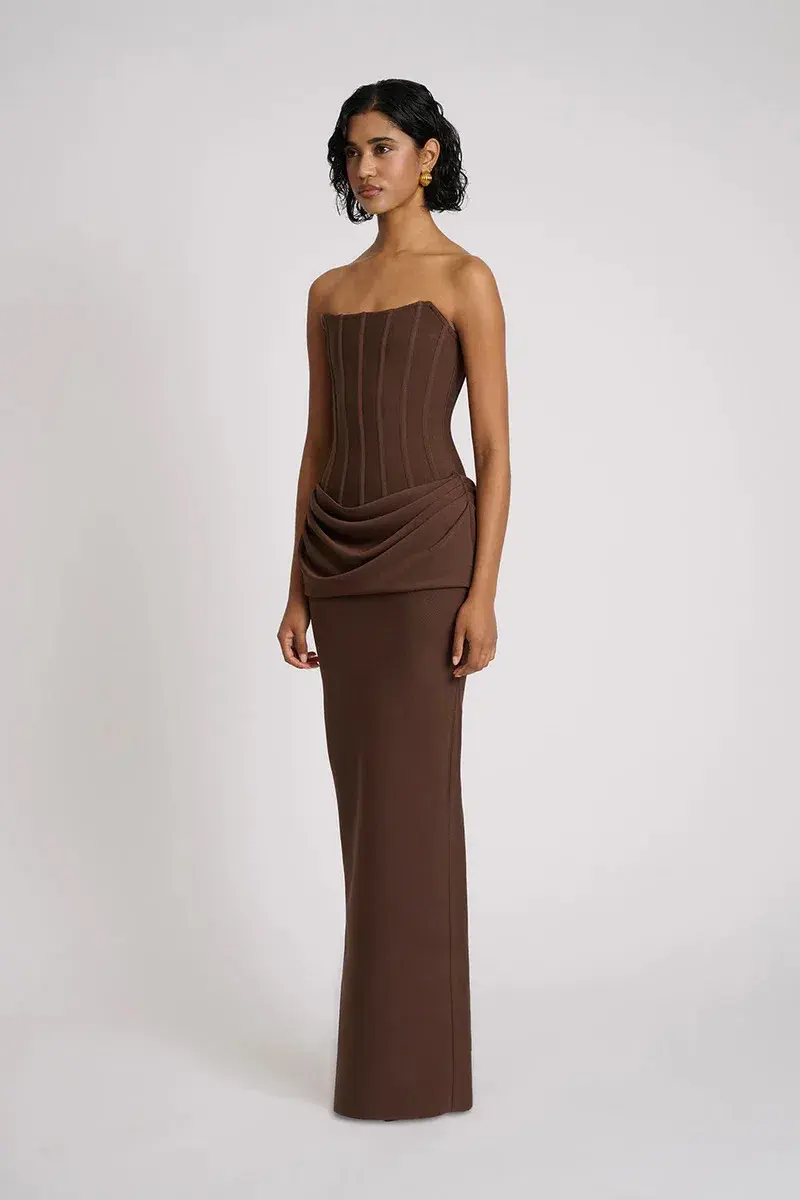 Eliya the label Hilda gown / Chocolate / Size 8 - Image 2