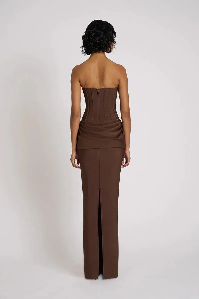 Eliya the label Hilda gown / Chocolate / Size 8 - Image 3