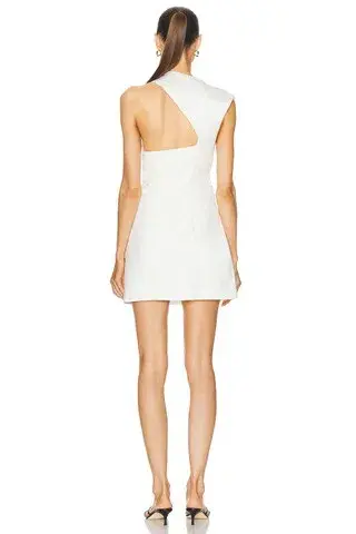 ST. AGNI Asymmetric Tuck Mini Dress - Image 3