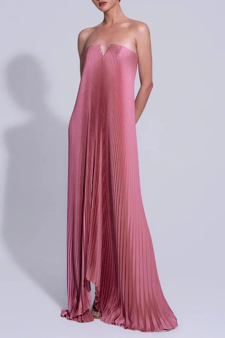 Gracie Embellished Strapless Maxi Gown (Dusty Rose)