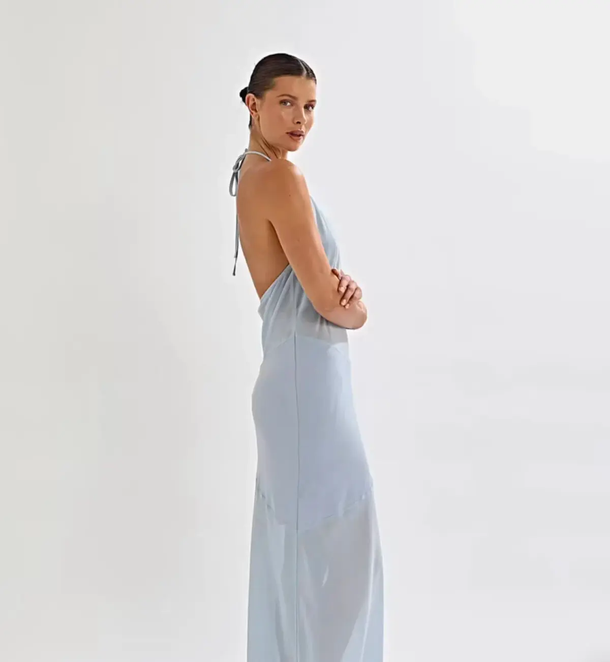 ONE MILE ERYN DRESS IN BLUE ICE SIZE 12 - Image 3