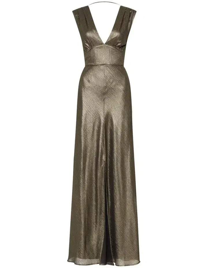 Sass & Bide Lost In Monaco Dress in Antique Gold Size 16 - Image 5