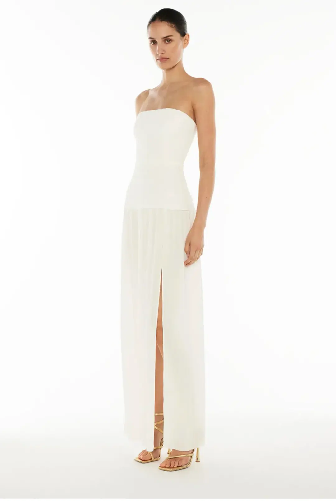 Manning Cartell Double Time Pleat Strapless Dress size 10 for rent on The Volte - main image