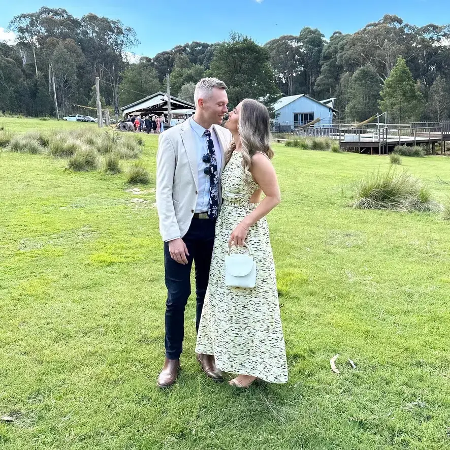 Elka Collective Mari Sleeveless Midi Dress in Citrus Print. Size 8 for rent on The Volte - main image