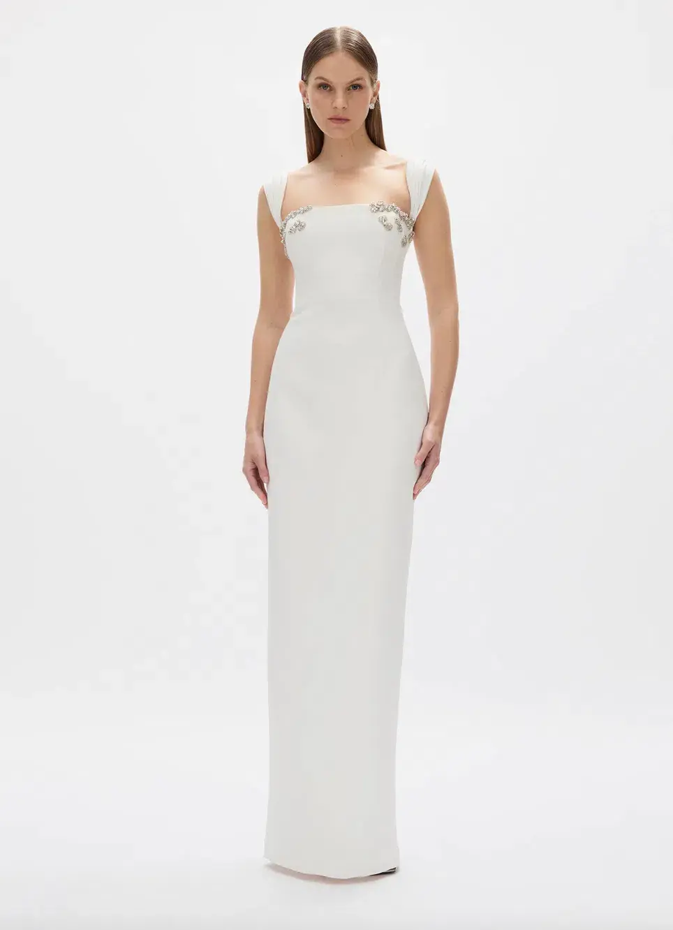 Rachel Gilbert Malia Gown in White AU 10  for rent on The Volte - main image