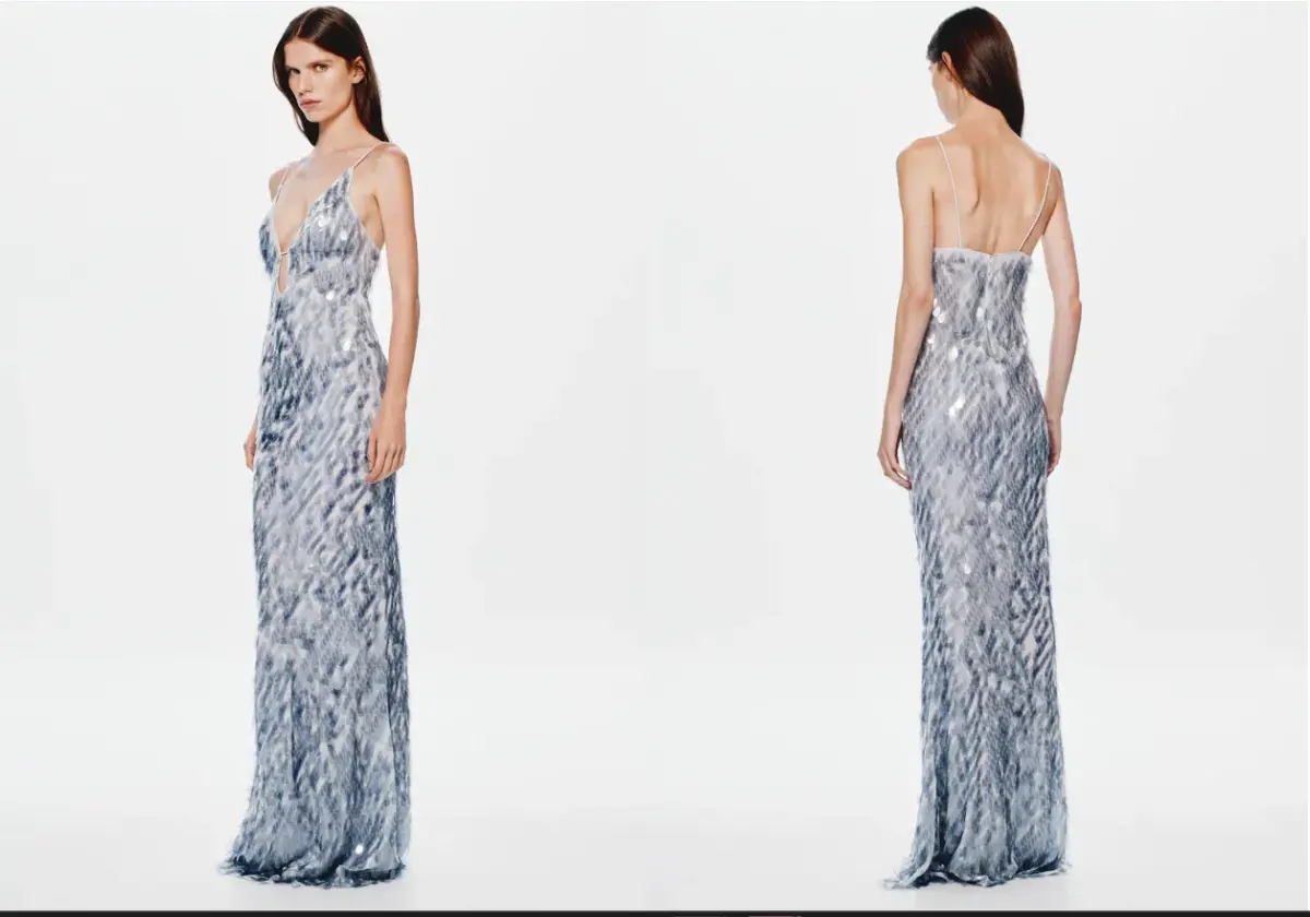 THE SAPPHIRE SEQUIN DRESS - size medium - Image 1