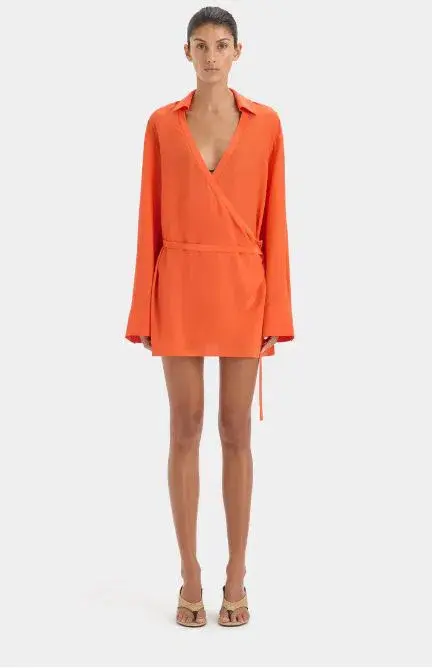 Sir Fresca Mini Dress in Burnt Red Size 10 for rent on The Volte - main image