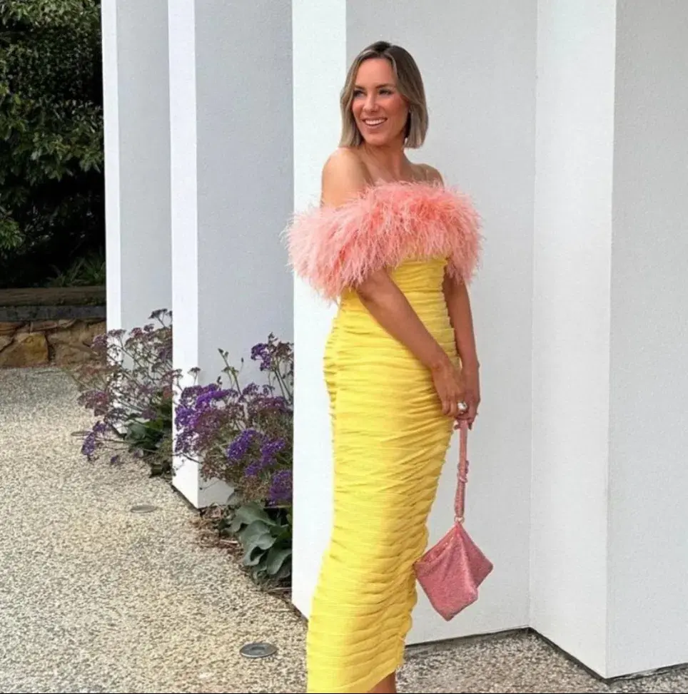 Rachel Gilbert Zion Midi Dress Yellow 6/AU18 for rent on The Volte - main image