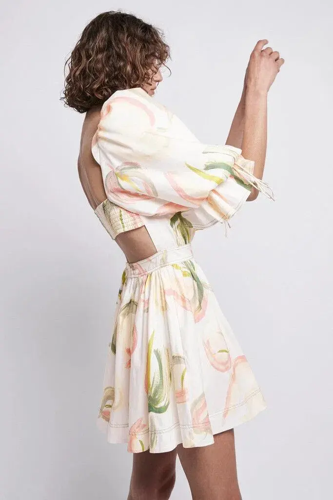 Aje Imprint Floral Mini Dress Size AU 6 / XS  for rent on The Volte - main image