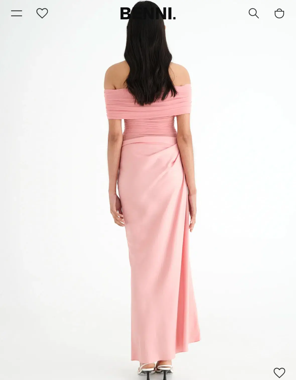 Benni nico off shoulder maxi pink - Image 3