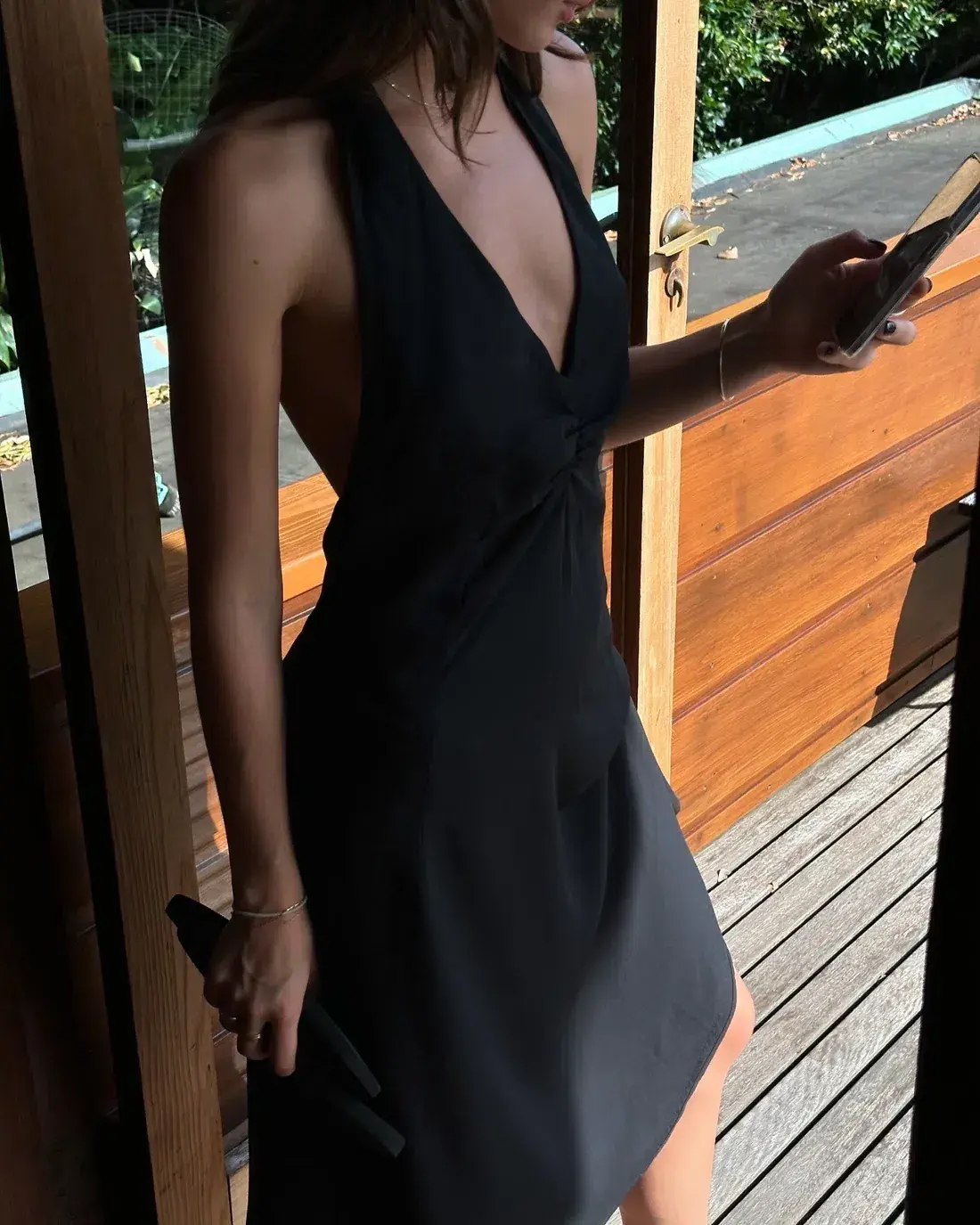 My Freinds are Yours BACKLESS MIDI DRESS - BLACK - Image 1