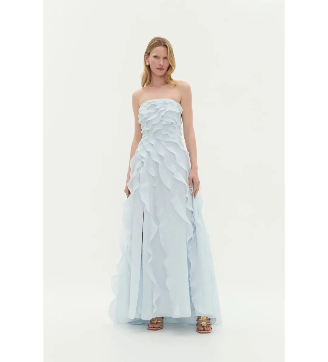 Aje Pandorea Allairie Maxi Dress Gown in Blue Size AU 8 for rent on The Volte - main image