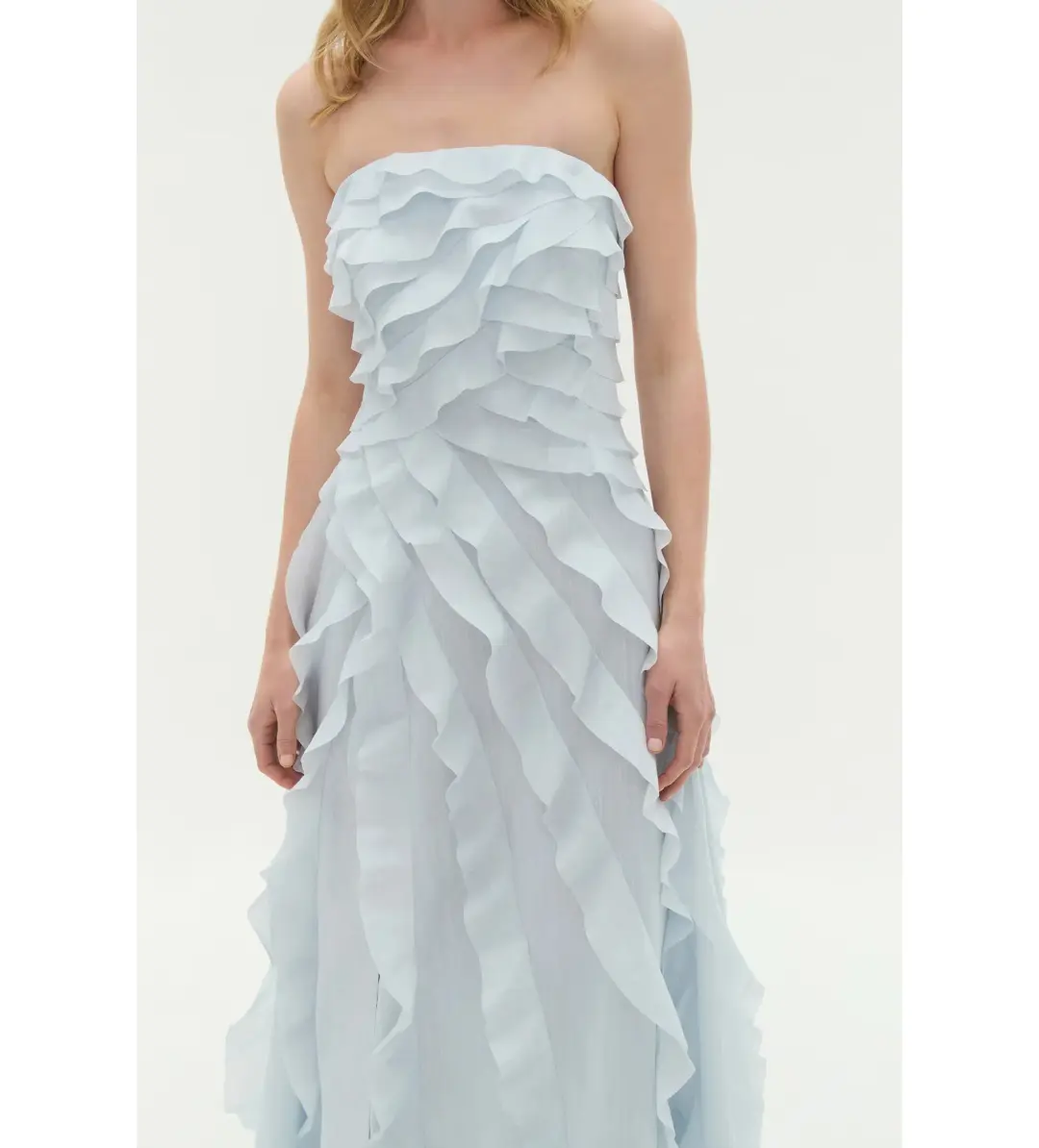 Aje Pandorea Allairie Maxi Dress Gown in Blue Size AU 8 for rent on The Volte - main image