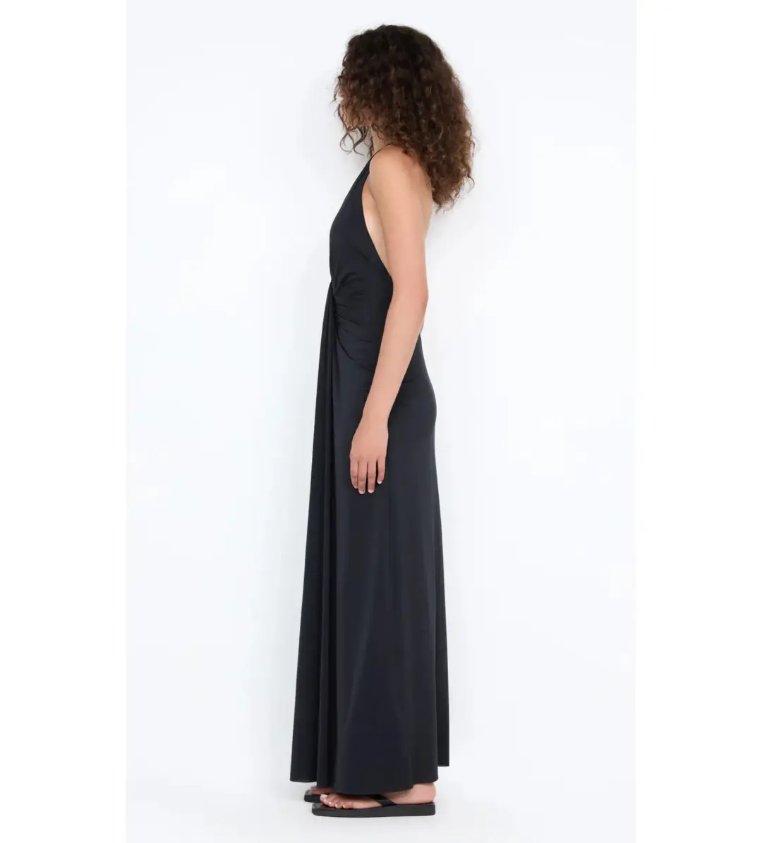 Bec & Bridge Tillie Drape Maxi Dress Black Size 6 for rent on The Volte - main image