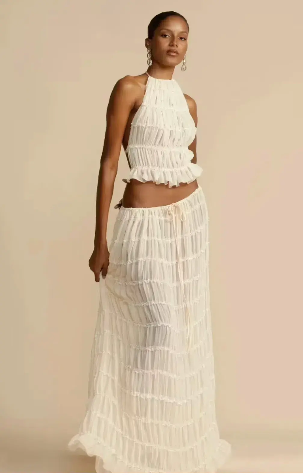 Arcina Ori Juliette Halter and Skirt Set Cream Size S / AU 8 - Image 2