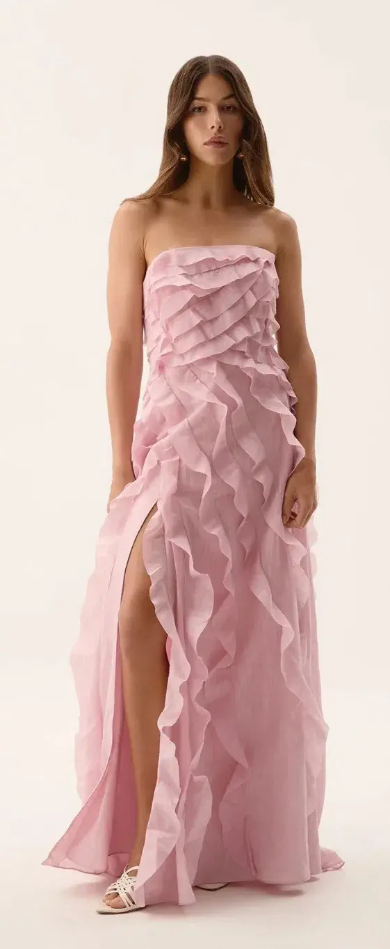 Pink Aje Allairie Gown, size 10 for rent on The Volte - main image