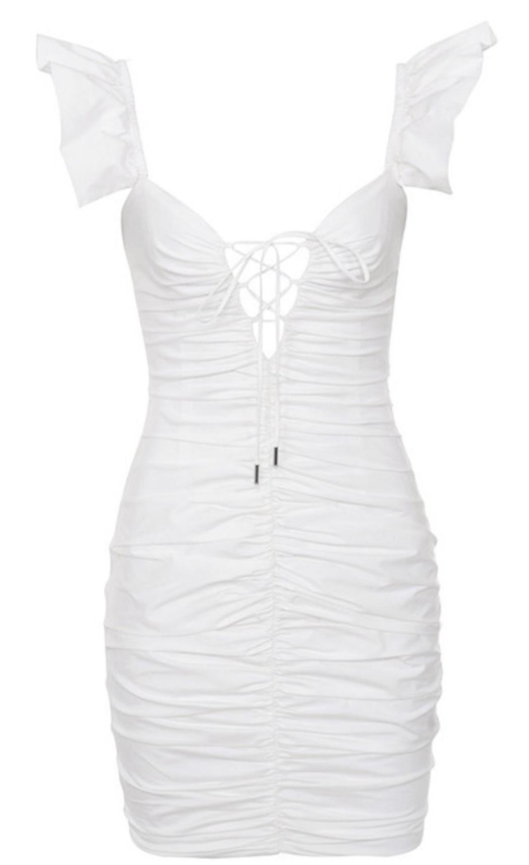 House of CB Kara Mini Dress White Size 8 - Image 3