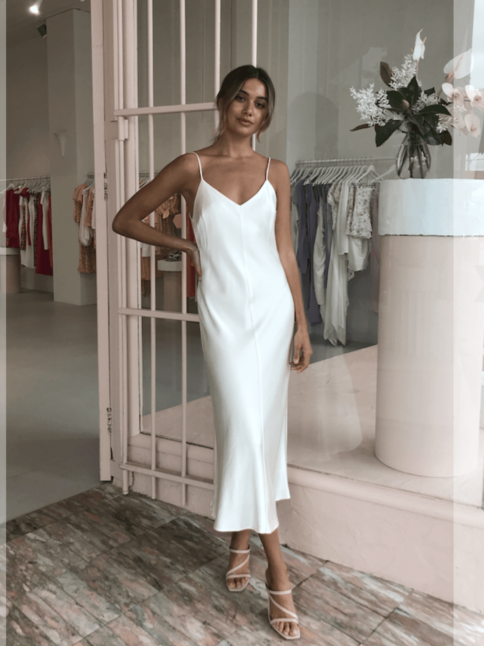 Bec & Bridge Piper Midi Dress Ivory White Size 6 - Image 1