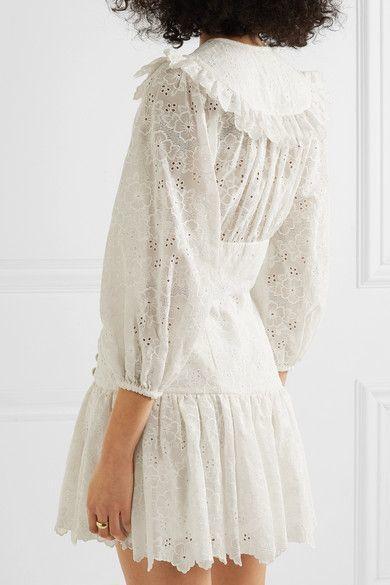 Zimmermann Linen Honour Corset Mini Dress White Size 8 - Image 3