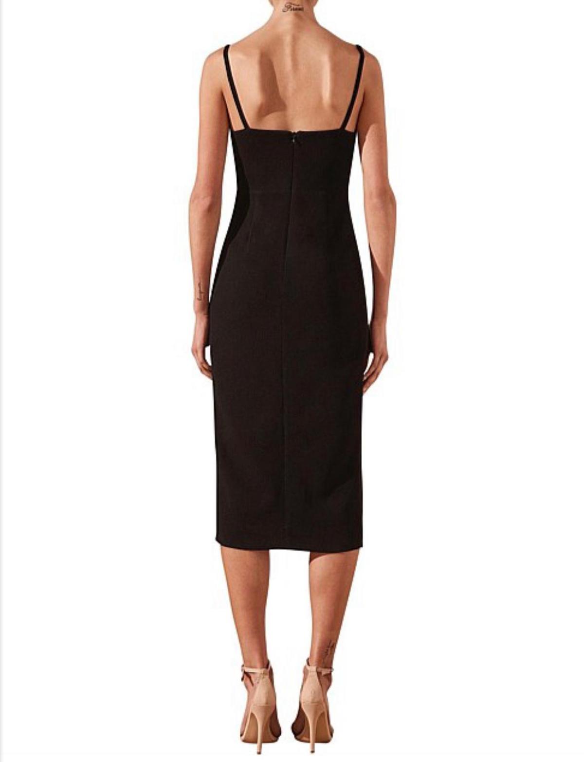 Shona Joy Andrea Fitted Cocktail Dress with Belt Size 6 - Image 2