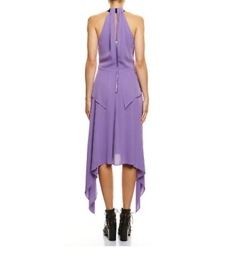 Willow Asymmetric Silk Crepe Dress Size 6 - Image 3