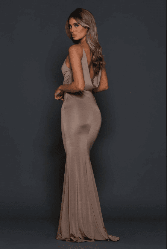 Elle Zeitoune champagne gown size 8 - Image 3