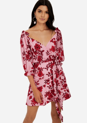 Sheike Valentine Mini Dress Floral Size 16  - Image 3