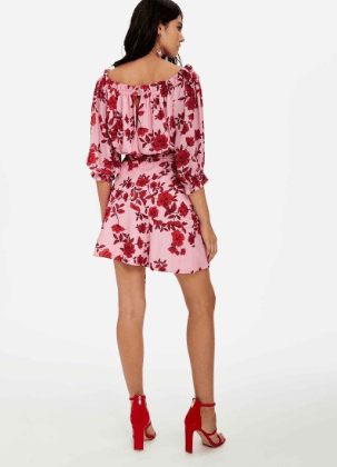 Sheike Valentine Mini Dress Floral Size 16  - Image 2