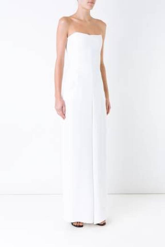 Bianca Spender Strapless White Jumpsuit size 8 - Image 4