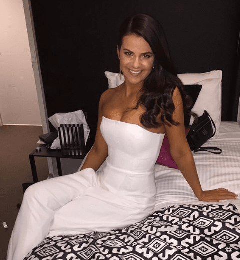 Bianca Spender Strapless White Jumpsuit size 8 for rent on The Volte - main image