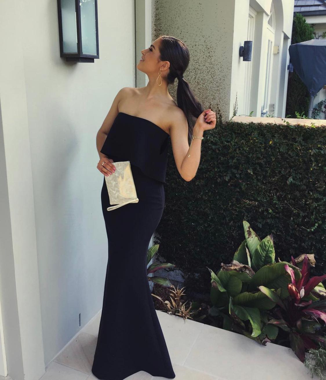 LIKELY driggs gown in black - Image 1
