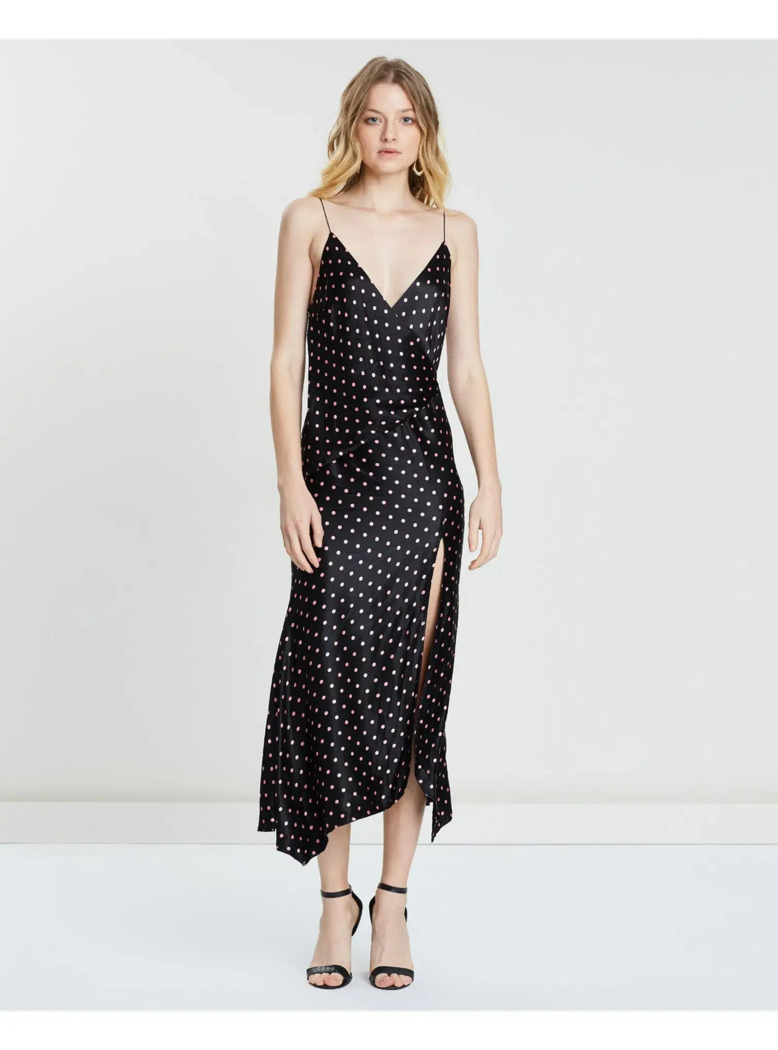 Bec & Bridge Kylie Midi Black Polka Dots Size AU 8 - Image 1
