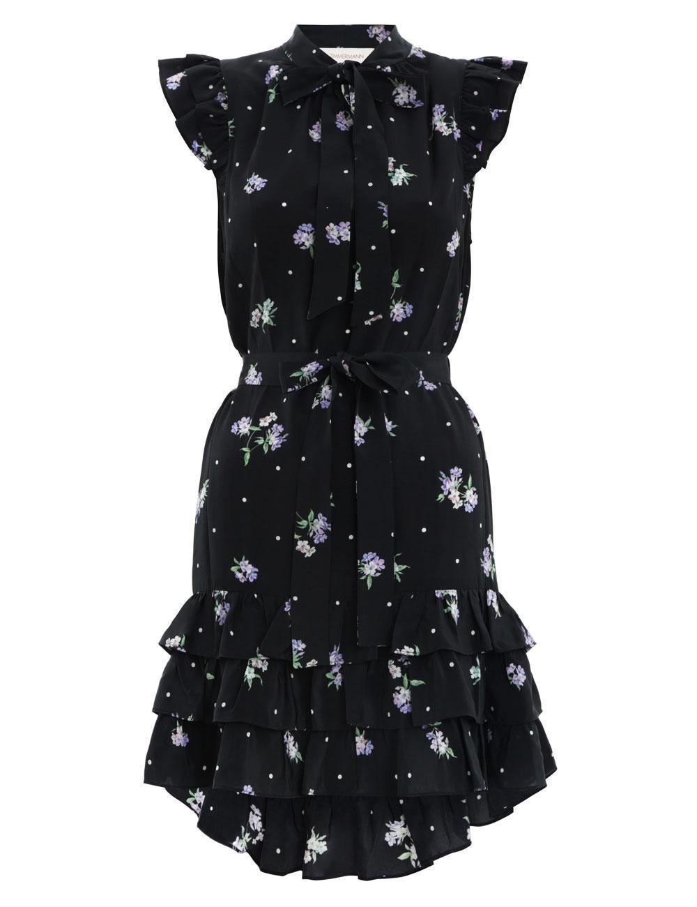 Zimmermann Silk Flutter Smock Short Dress Size 14  for rent on The Volte - main image