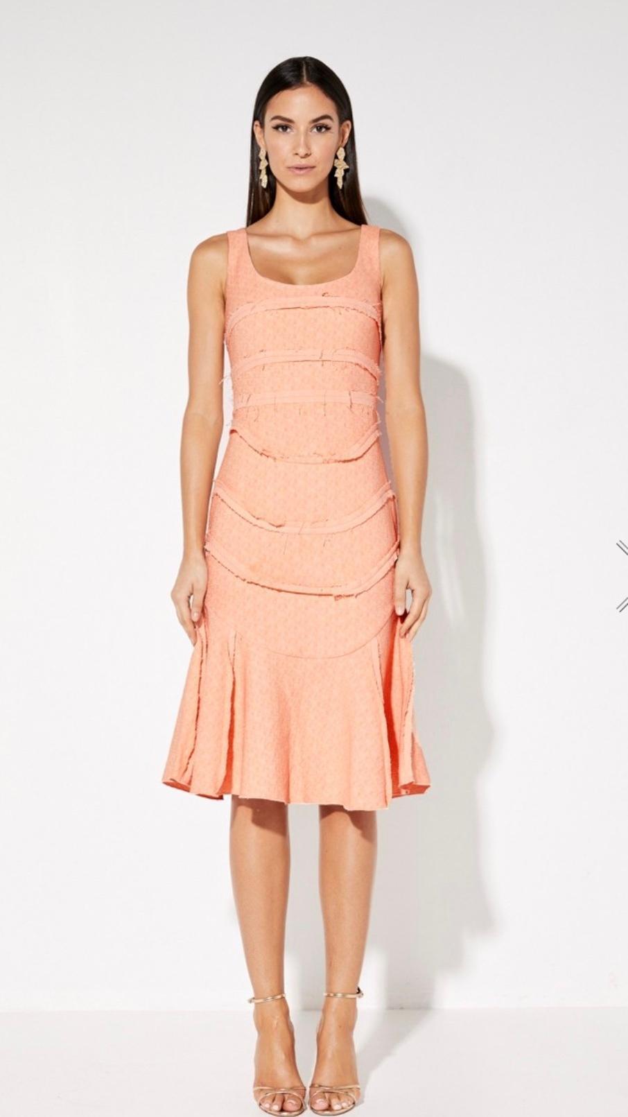 Mossman Finish Line Midi Dress Orange Size 14 for rent on The Volte - main image