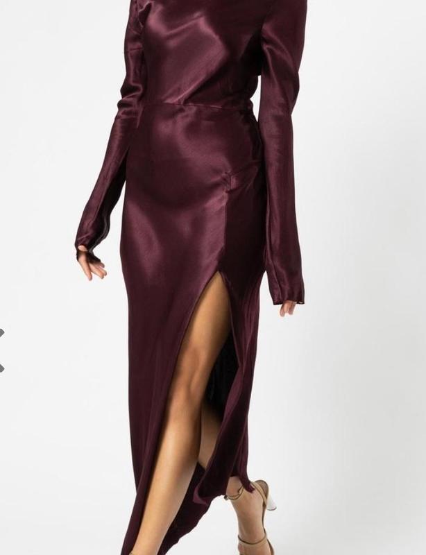 Bec & Bridge Caroline Long Sleeve Midi Dress Burgundy Size 8 - Image 2