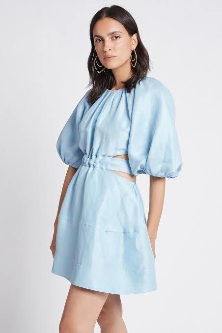 Aje Psychedelia Cut Out Mini Dress Blue Size 4 - Image 2