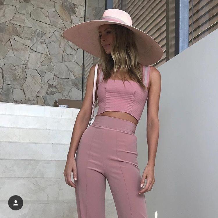 Lillian Khallouf Two piece Pantsuit Dusty Pink Size AU 6 - Image 2