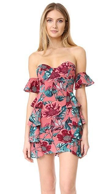 For Love and Lemons Flamenco Floral Mini Dress size 6 XS  - Image 1