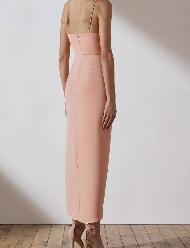 Shona Joy Samantha Core Cocktail Dress - Dusty Pink - Size 10 - Image 4
