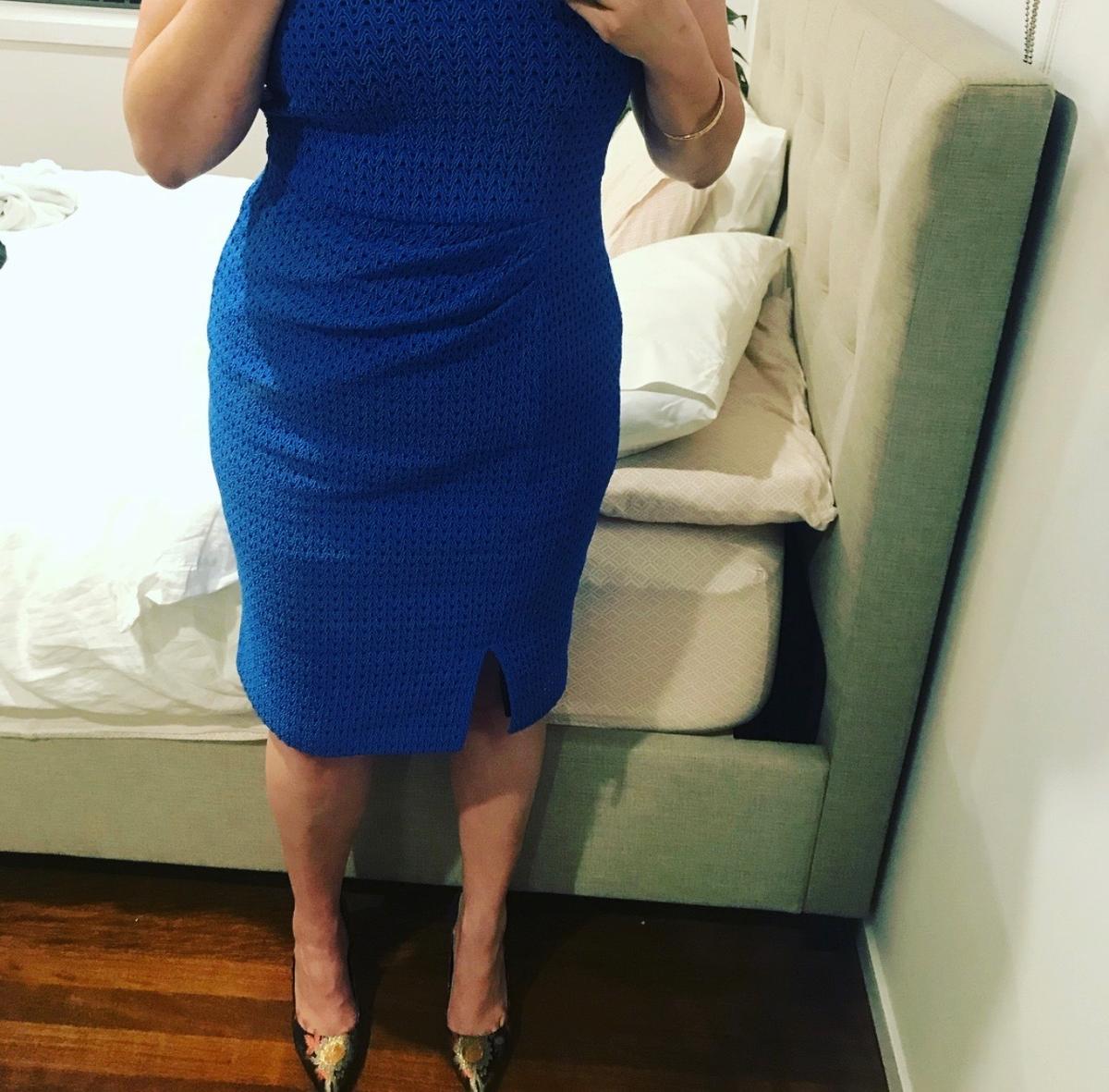 Sacha Drake Blue one shoulder dress size 14 - Image 2