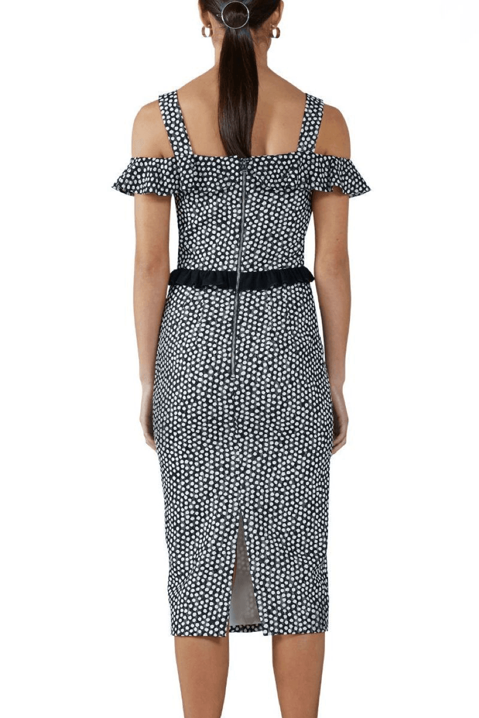 By Johnny Amaya Tiered Midi Dress Print Size 8 - Image 2