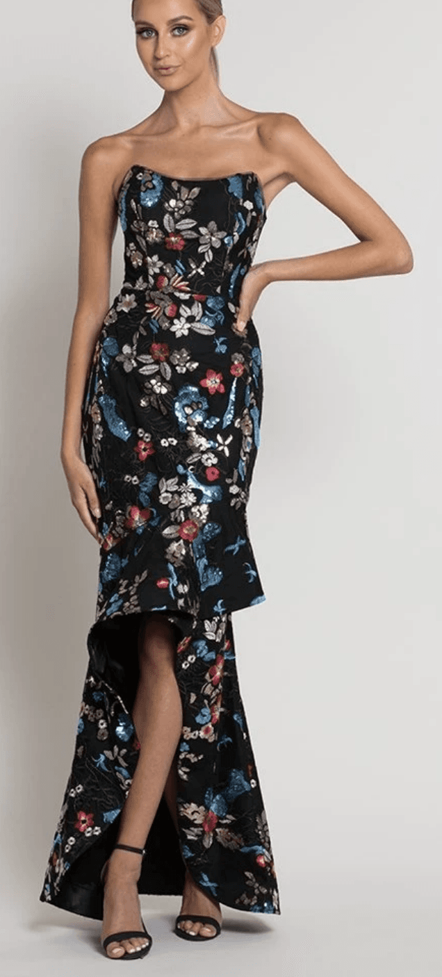Bariano SELENE STRAPLESS MULTI-LACE GOWN B39D10-HL - Image 1