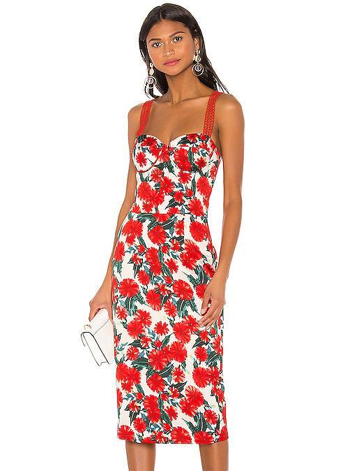 Bronx and Banco Ruby Pencil Dress Red Size 10 for rent on The Volte - main image