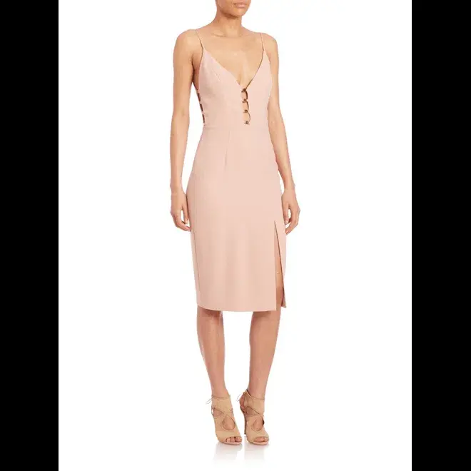 Zimmermann Crepe Link Midi Dress Lily Pink Size 8 - Image 1