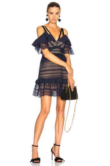 Self Portrait Striped Panelled dress size 8 - Image 1