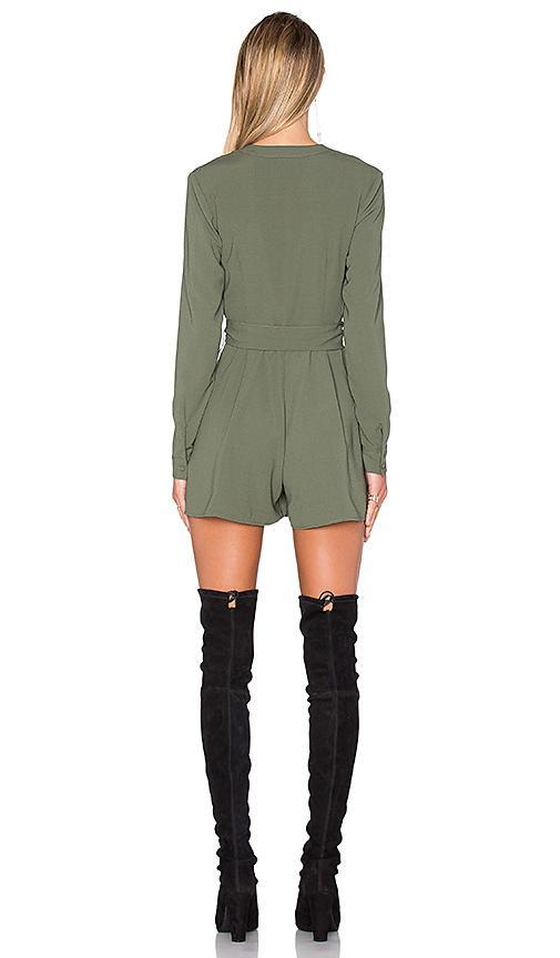 The Fifth Label Above & Beyond Long Sleeve Playsuit Khaki Size 6 - Image 3