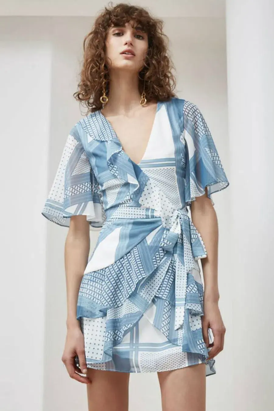 C/MEO Collective Allude Mini Dress Print Size 8 - Image 1